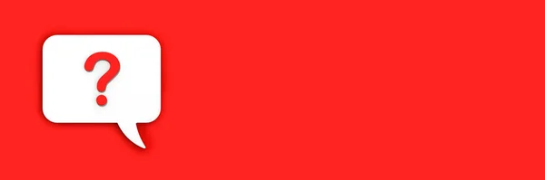 Červený Otazník Bílé Tabuli Nouzový Signál Oznámení Otázek Zpráva Červeném — Stock fotografie