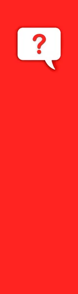 Červený Otazník Bílé Tabuli Nouzový Signál Oznámení Otázek Zpráva Červeném — Stock fotografie