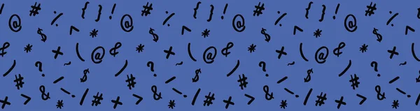 Шаблон Изображением Символов Клавиатуры Следы Пунктуации Шаблон Нанесения Поверхность Голубой — стоковое фото