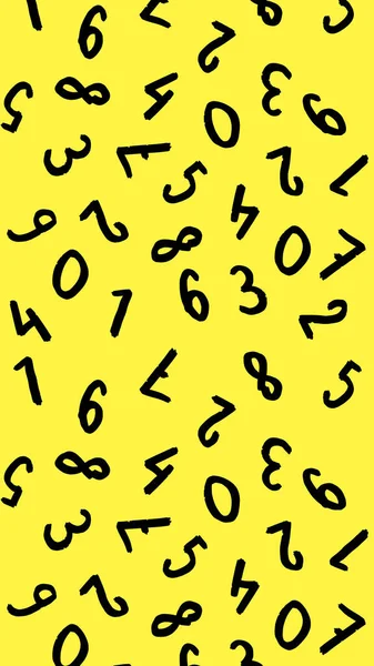 Šablona Obrázkem Symbolů Klávesnice Sadu Čísel Šablona Povrchu Žluté Pozadí — Stock fotografie
