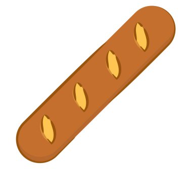 Fırın, restoran, kafe menüsü, web siteleri, sunumlar, kitaplar için ekmek ve pişirme simgesi.