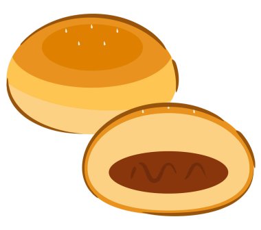 Fırın, restoran, kafe menüsü, web siteleri, sunumlar, kitaplar için ekmek ve pişirme simgesi.