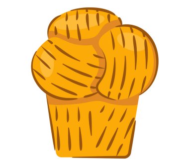 Fırın, restoran, kafe menüsü, web siteleri, sunumlar, kitaplar için ekmek ve pişirme simgesi.