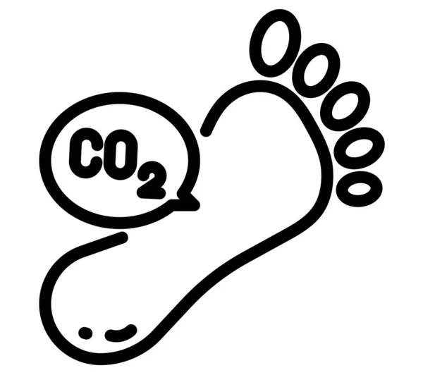 Carbon Footprint Modernes Konzept Icon Für Website App Präsentation Flyer — Stockvektor