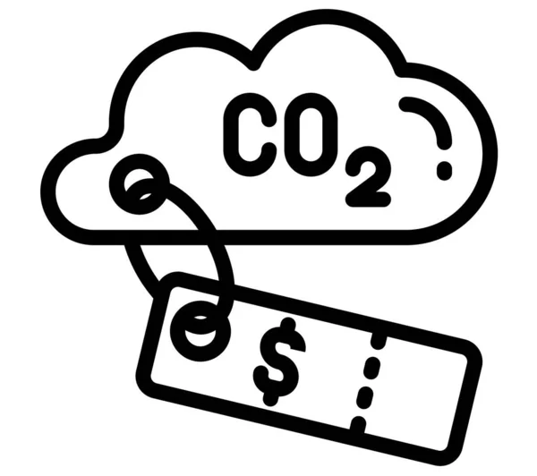 Impuesto Sobre Carbono Concepto Moderno Icono Para Sitio Web Aplicación — Vector de stock
