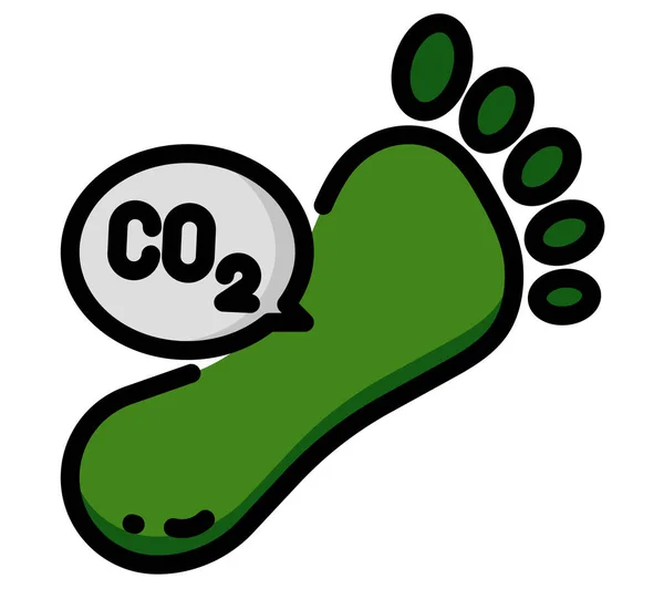Carbon Footprint Modern Concept Icoon Voor Website App Presentatie Flyer — Stockvector