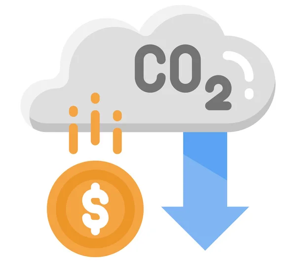 Carbon Credits Modern Concept Icon Website App Presentaion Flyer Brochure — Stock Vector
