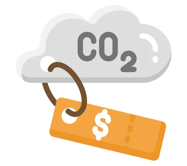 Carbon Tax Modern Concept Icon Website App Presentaion Flyer Brochure — Stock Vector