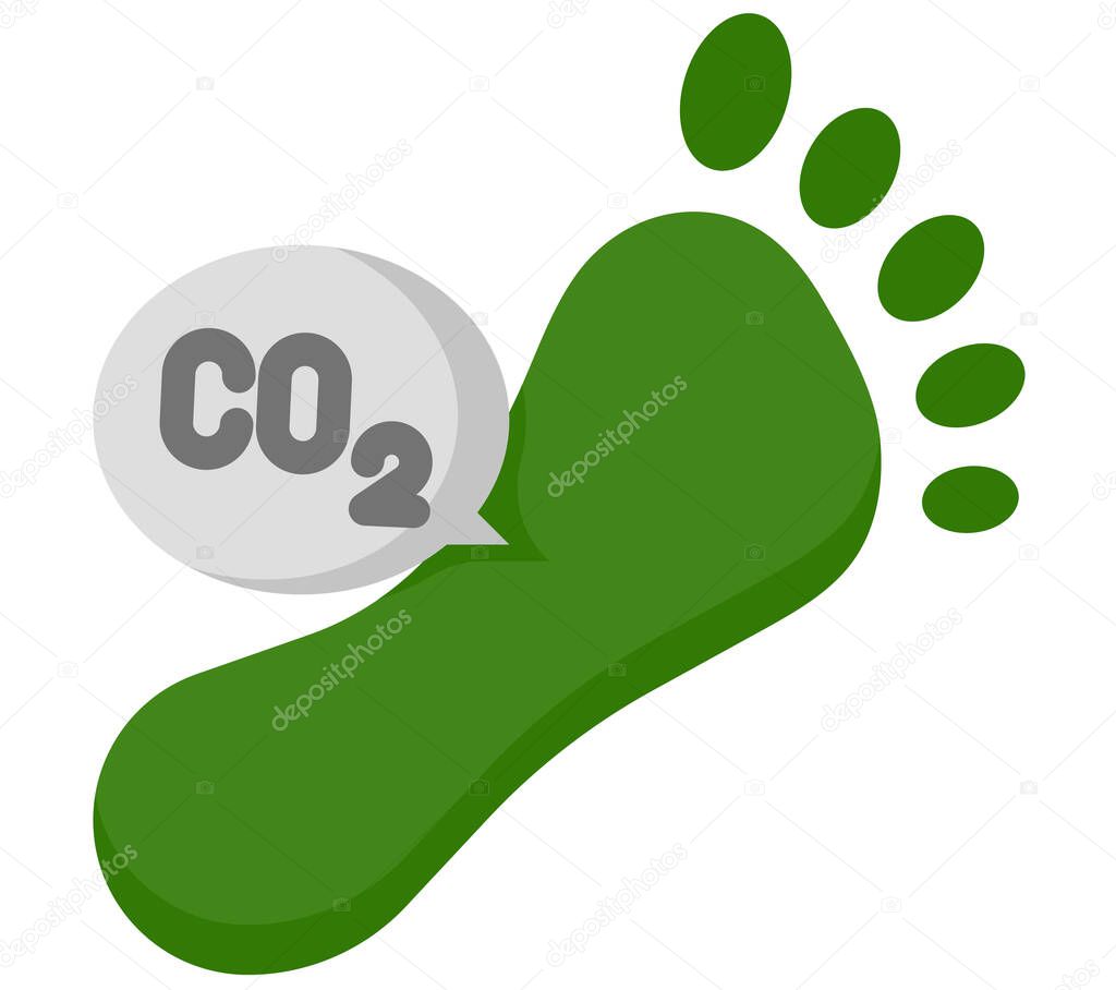 Carbon footprint modern concept ui ux icon for website, app, presentaion, flyer, brochure etc.