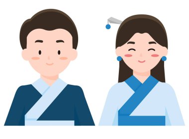 the couple in asia traditional costum