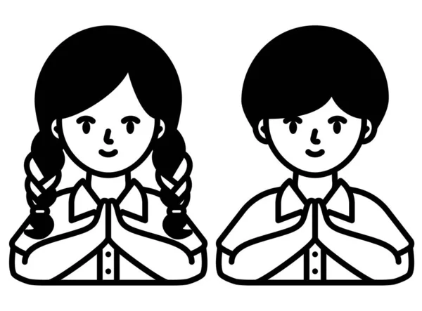 Kids Hello Hand Gesture Modern Concept Icon Website App Presentaion — ストックベクタ