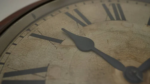 Details Old Clock White Wall — Stock Photo, Image