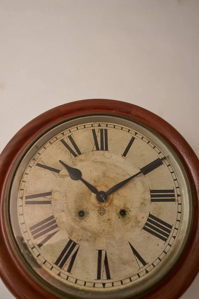 Details Old Clock White Wall — Fotografia de Stock