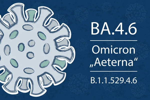 New Coronavirus Variant Sublineage Omicron Also Known Aeterna Pango Lineage — Stock vektor