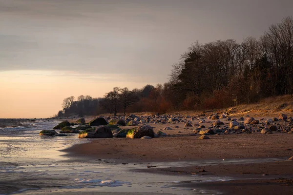 Gyönyörű Naplemente Strandon — Stock Fotó