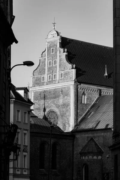 Black White Shoot Old Town Architecture — Stock Photo, Image