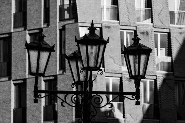 Lâmpada Rua Cidade — Fotografia de Stock