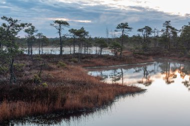 nehir üzerinde güzel gün batımı 