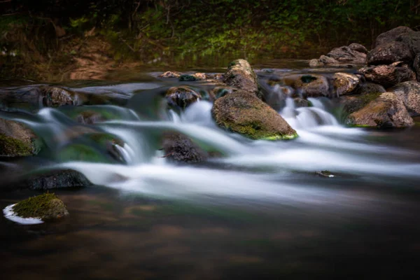 Petite Cascade Dans Forêt Beau Paysage Naturel — Photo