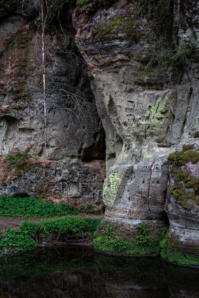 Roca Piedra Río Bosque —  Fotos de Stock