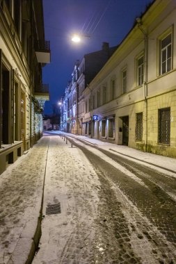 Eski şehirde Noel süsleri