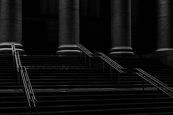 Colonnes Marbre Noir Blanc — Photo