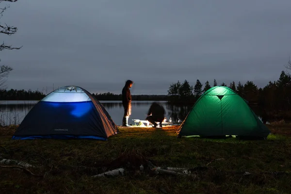 Campingtent Het Strand — Stockfoto