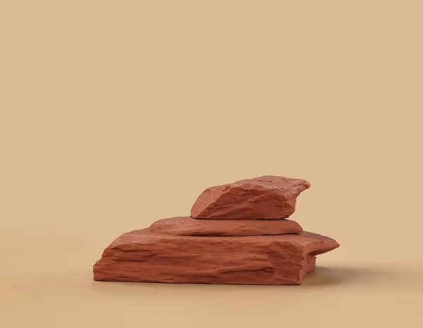 Rocas Marrones Solo Color Fondo Color Plano Para Pantallas Productos — Foto de Stock