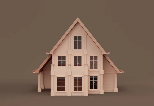 Real Estate Property Monochrome Single House Miniature House Model Flat — Fotografia de Stock