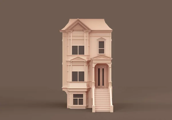 Real Estate Property Monochrome Single House Miniature House Model Flat — Foto de Stock
