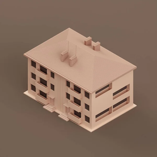 Isometric Property Highrise Multi Storey Building Miniature Real Estate Property — ストック写真
