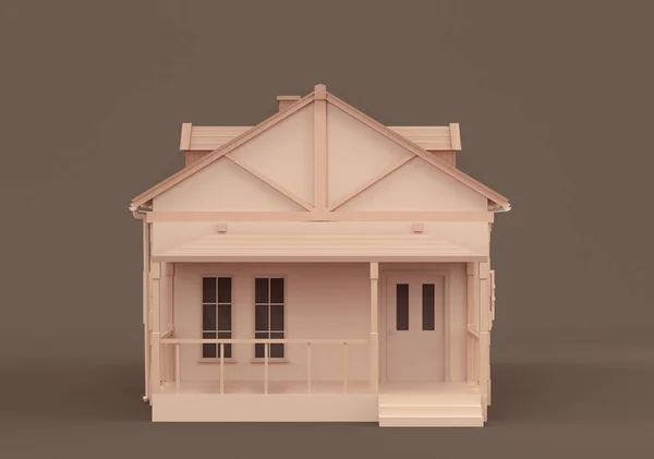 Real Estate Property Monochrome Single Detached House Miniature Detached House — Fotografia de Stock