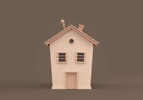 Real Estate Property Monochrome Single Detached House Miniature Detached House — Stok fotoğraf