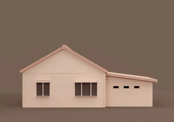 Real Estate Property Monochrome Single House Miniature House Model Flat — Stok fotoğraf