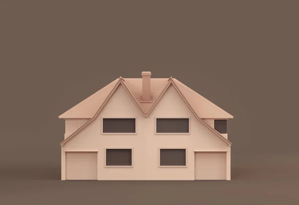 Real Estate Property Monochrome Single Detached House Miniature Detached House — Fotografia de Stock