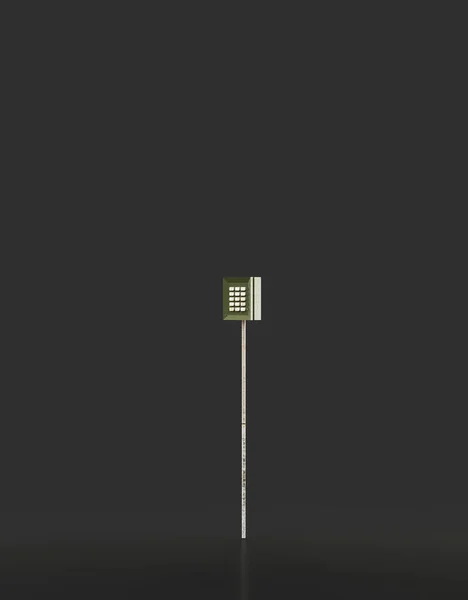 Military access point antenna mast, 3d rendering,nobody