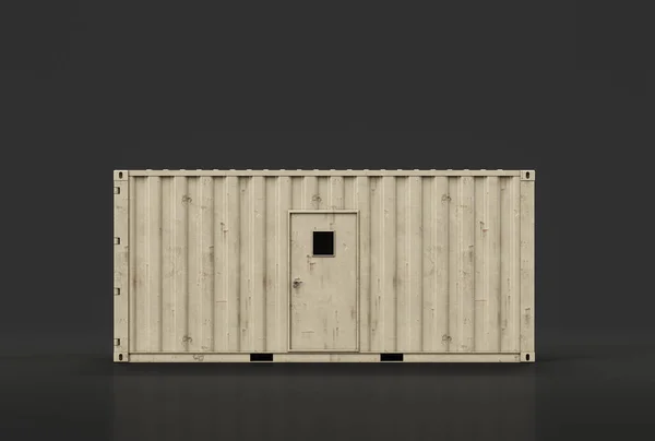 Shipping container shelter, military shelter, 3d renderings, nobody