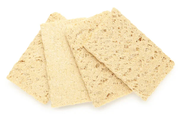 Chleb Chrupki Żytni Izolowany Białym Tle — Zdjęcie stockowe