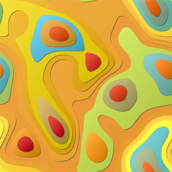 Strati astratti colorati Sfondo in stile scorciatoia Forme di topografia 3D vibranti Bello banner — Vettoriale Stock