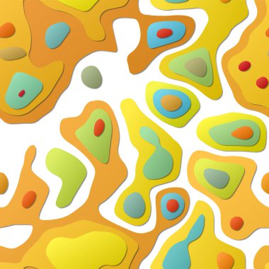 Renkli soyut katmanlar Kağıt Kesim tarzı arkaplan Vibrant 3d topoğrafya şekilleri İnanılmaz afiş