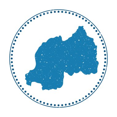 Ruanda çıkartması Ülke vektör illüstrasyonunun haritasını içeren lastik damga ile seyahat etmek şu şekilde kullanılabilir