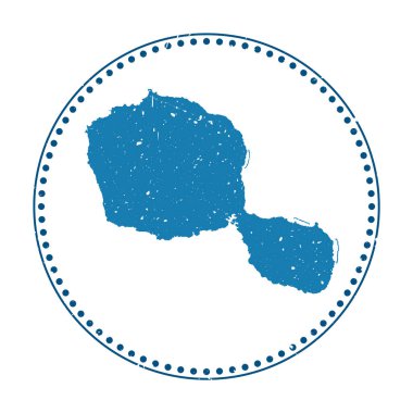 Tahiti çıkartması Ada vektör illüstrasyonunun haritalı lastik damga ile seyahat etmek olarak kullanılabilir