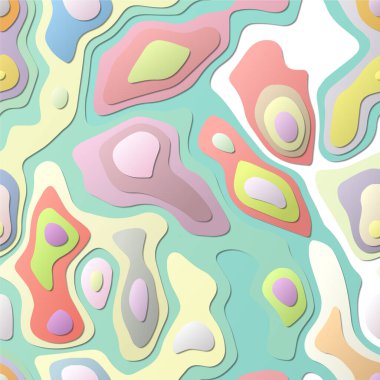 Renkli soyut katmanlar Kağıt Kesim tarzı arkaplan Vibrant 3d topoğrafya şekilleri Temyiz afişi