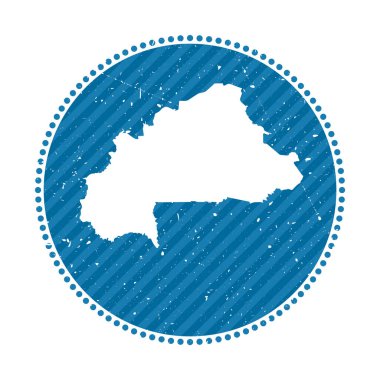 Burkina Faso çizgili geçmişe yolculuk etiketi Ülke vektör illüstrasyonunun haritası ile birlikte