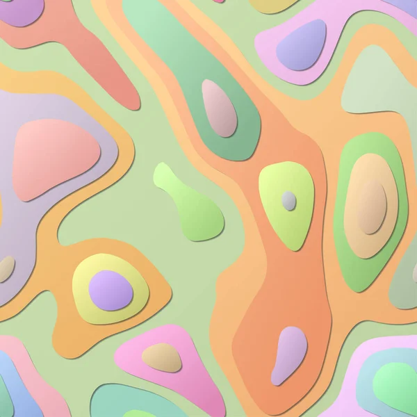 Capas abstractas coloridas Fondo de estilo Papercut Formas vibrantes de la topografía 3d Sorprendente — Archivo Imágenes Vectoriales