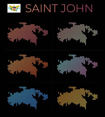 Saint John noktalı haritası, Saint John haritasını noktalı stil ile hazırladı.