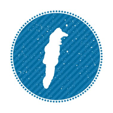 San Andres çizgili geçmişe yolculuk etiketi ada vektör illüstrasyonunun haritası kullanılabilir