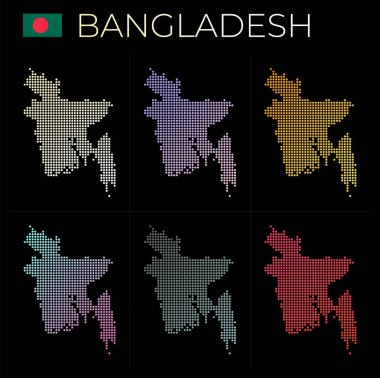 Bangladeş noktalı haritası Bangladeş haritasını nokta biçiminde belirledi.