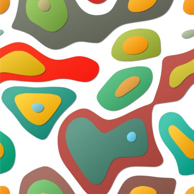 Renkli soyut katmanlar Kağıt Kesim tarzı arkaplan Vibrant 3d topoğrafya şekilleri Güzel afiş