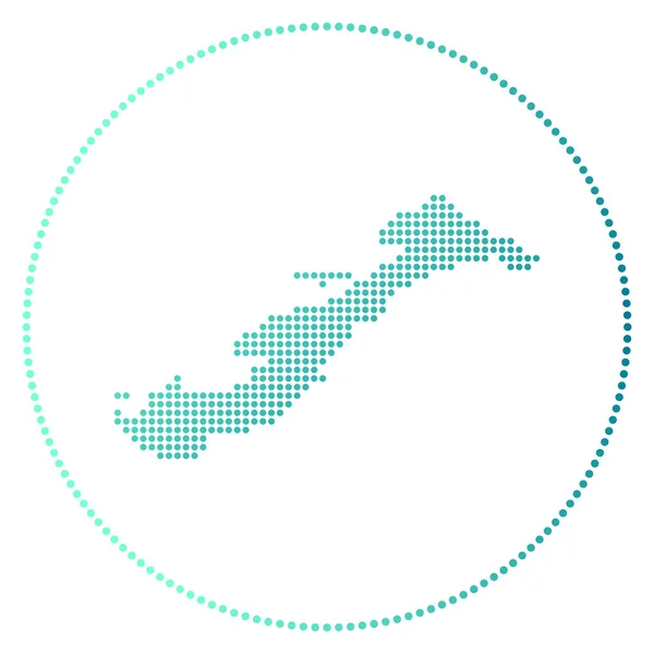Amorgos数字徽章圆圈Amorgos的虚线样式图 — 图库矢量图片